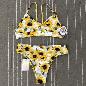 Jolyn - Bikini Set, Size Medium, Sunflower Print, Brand New with Tags